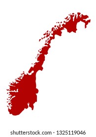 vector illustration of Norway map