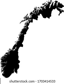 vector illustration of Norway map