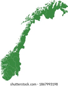 vector illustration of Norway map