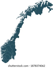 vector illustration of Norway map