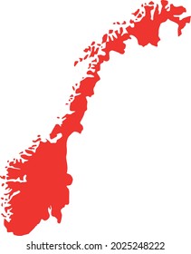 vector illustration of Norway map
