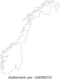 Vector Illustration of Norway map