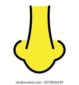 Ilustración vectorial de la caricatura de la nariz