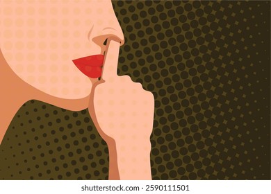 vector illustration of nose picking