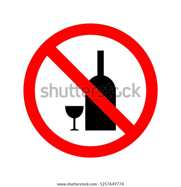 Vector Illustration Not Allowed Drink Alcohol Stock Vector (Royalty ...