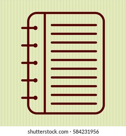 Ilustración vectorial del icono del Libro de notas
