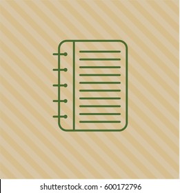 Vector illustration of Note Book vector icon or symbol
