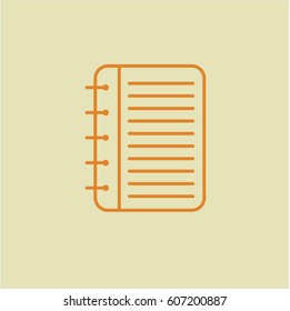 Vector Illustration of Note Book vector icon or symbol
