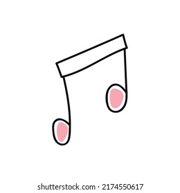 ilustración vectorial de la nota en estilo doodle
