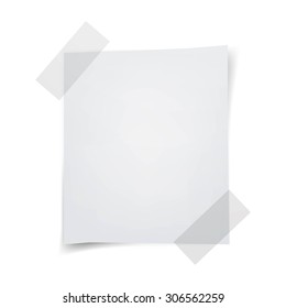 Vector Illustration of a Note Paper