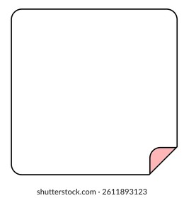 Vector Illustration of a Note Paper With a Folded Corner