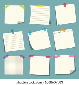 Vector Illustration Of Note Papers