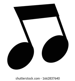 vector illustration note song, melody isolated on white background