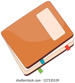 A vector illustration of notebook