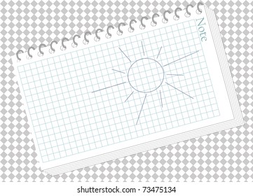 vector illustration of notebook