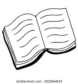 Ilustración vectorial de un cuaderno, libro, libro de texto