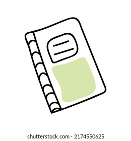 vector illustration of notebook in doodle style