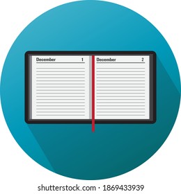Vector illustration of Notebook flat icon