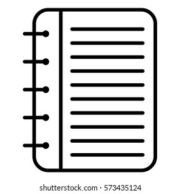 Vector Illustration of Notebook Icon in Black
