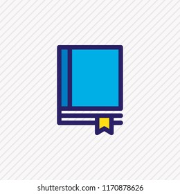 Vector illustration of notebook icon colored line. Beautiful book element also can be used as banner icon element.