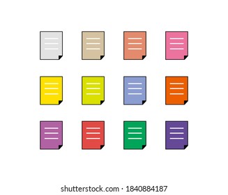 Vector illustration of notebook / icon set of document / business