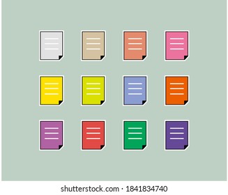 Vector illustration of notebook / icon set of document / business	
