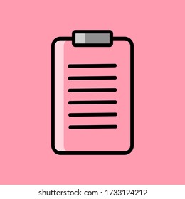 
Vector illustration of a notebook, notebook icon and simple, flat style