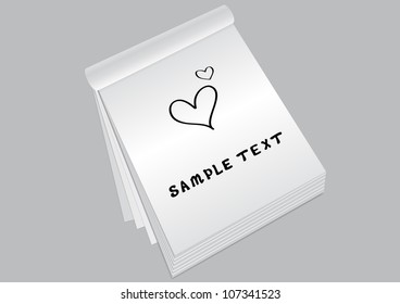 vector illustration of a notebook open