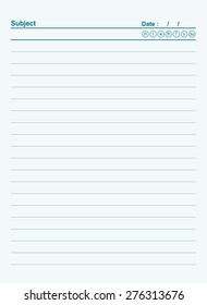 Vector illustration of notebook paper background
