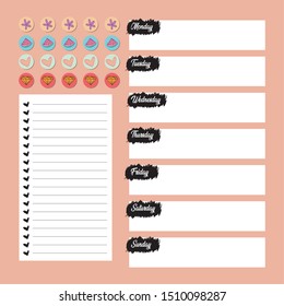 vector illustration notebook school with supply vector illustration