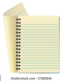 vector illustration of notepad