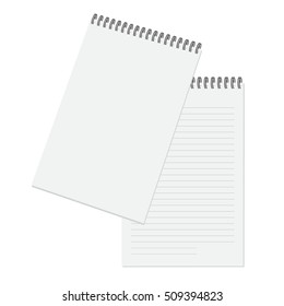 Vector illustration notepad, blank for applying the logo and brand name