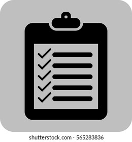 Vector Illustration of Notepad Icon in Black
