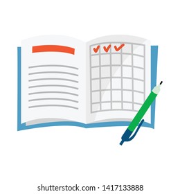 Vector illustration of notepad  and notebook icon. Collection of notepad  and cover stock symbol for web.