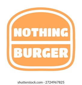 Vektorgrafik des Nichts Burger Concept. Design, das leeres Versprechen, Substanzmangel oder enttäuschendes Ergebnis darstellt