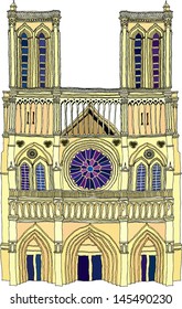 Vector illustration the Notre