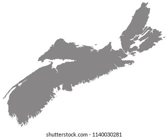 vector illustration of Nova Scotia map