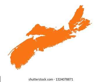 vector illustration of Nova Scotia map