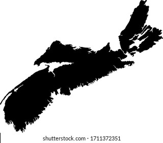 vector illustration of Nova Scotia map