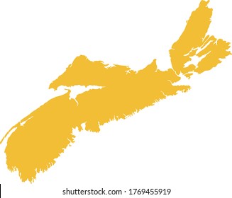 vector illustration of Nova Scotia map