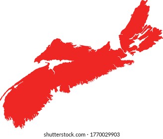 vector illustration of Nova Scotia map