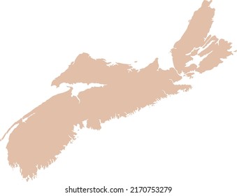 Vector Illustration of Nova Scotia map