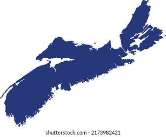 Vector Illustration of Nova Scotia map