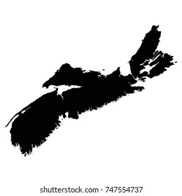 vector illustration of Nova Scotia map