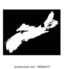 vector illustration of Nova Scotia map