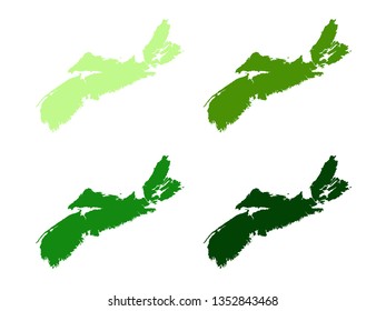 vector illustration of Nova Scotia maps