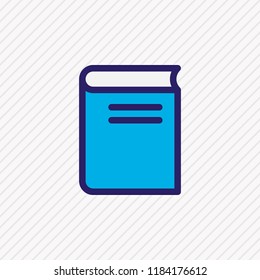 Vector illustration of novel icon colored line. Beautiful book reading element also can be used as textbook icon element.