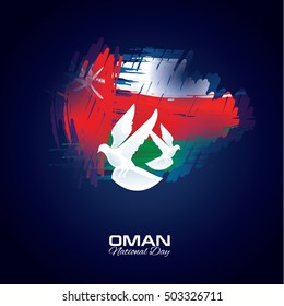 vector illustration November 18th Sultanate of Oman . National Day, celebration republic, graphic for design elements