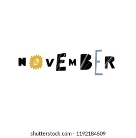 vector illustration. november