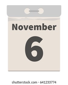 Vector illustration, November 6